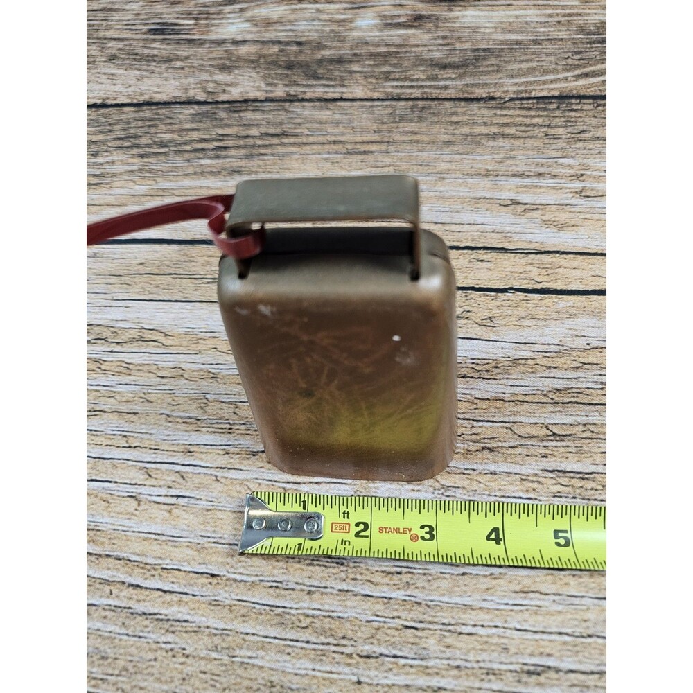 Vintage Copper Toned Cowbell Nice Sound Patina Of Age 5" - Picture 7 of 9